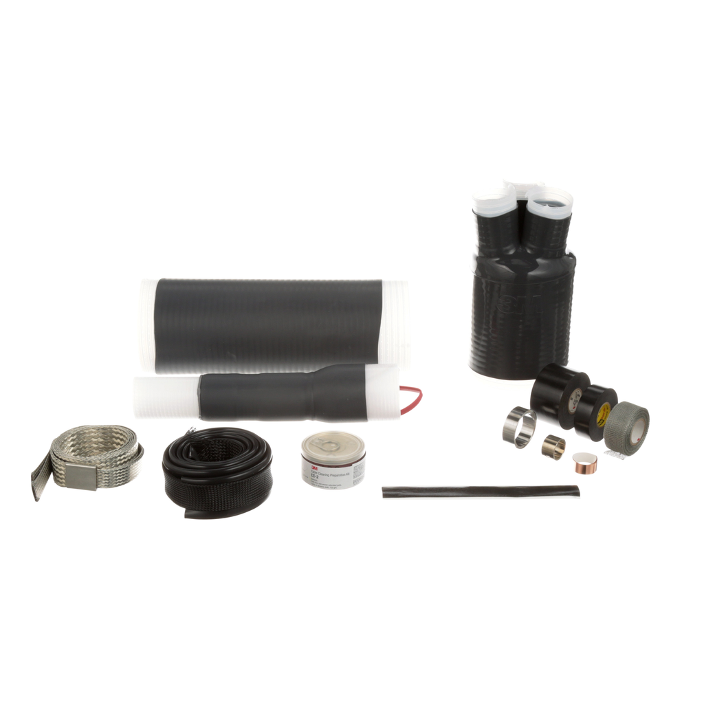 Product image for 3M 7624-T-95-3G Indoor 3 Conductor Cables Termination Kit with Ground Wires