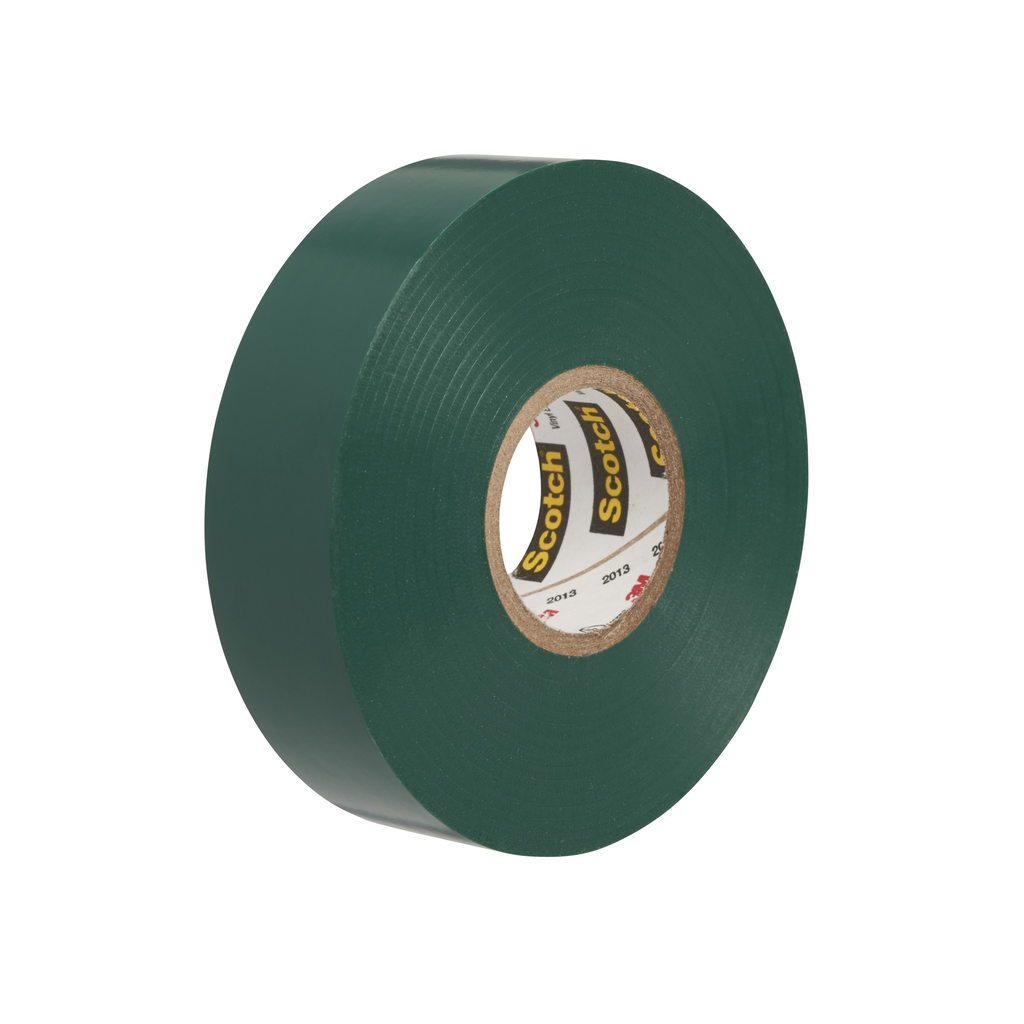 Mayer-DDS-Scotch® Vinyl Color Coding Electrical Tape 35, 1/2 in x 20 ft, Green, 10 rolls/carton, 100 rolls/Case-1