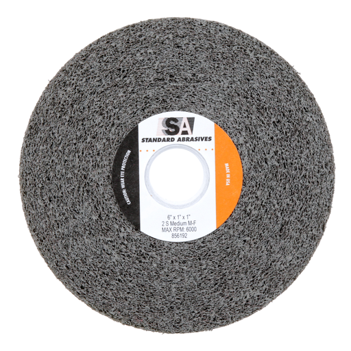 Standard Abrasives™ Multi-Finish Wheel 856192, 6 in x 1 in x 1 in 2S MED, 3 ea/Case