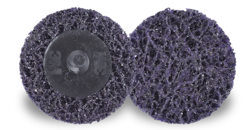 Scotch-Brite™ Roloc™ Clean and Strip XT Pro Disc, XO-DR, SiC Extra Coarse, TR, Purple, 2 in, Die Q200P, 10/Carton, 60 ea/Case