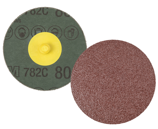 3M™ Roloc™ Fibre Disc 782C, 80+, TR, 4 in, Die R400BB, 25/Carton, 100 ea/Case