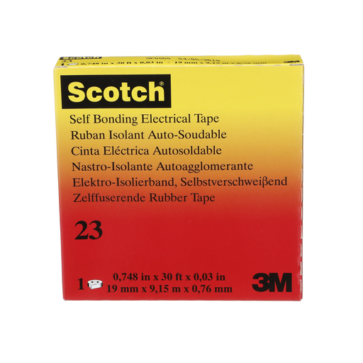 Mayer-DDS-Scotch® Rubber Splicing Tape 23, 3/4 in x 30 ft, Black, 1 roll/carton, 20 rolls/case-2