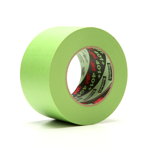 3M™ High Performance Green Masking Tape 401+, 72 mm x 55 m, 6.7 mil, 8 Roll/Case
