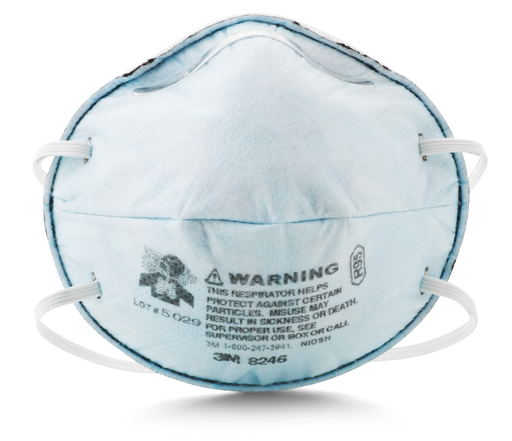 3M™ Particulate Respirator 8246, R95, with Nuisance Level Acid Gas Relief 120 EA/Case