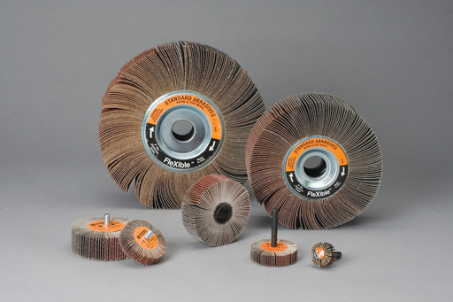 Standard Abrasives™ Aluminum Oxide Flexible Flap Wheel, 661425, 60, 6 in x 1 in x 1 in, 5 ea/Case