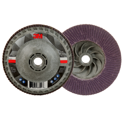 3M 7100243875 Flap Disc 769F Quick Change Abrasive Disc 4.5" x 5/8" T27 Professional Performance Disc