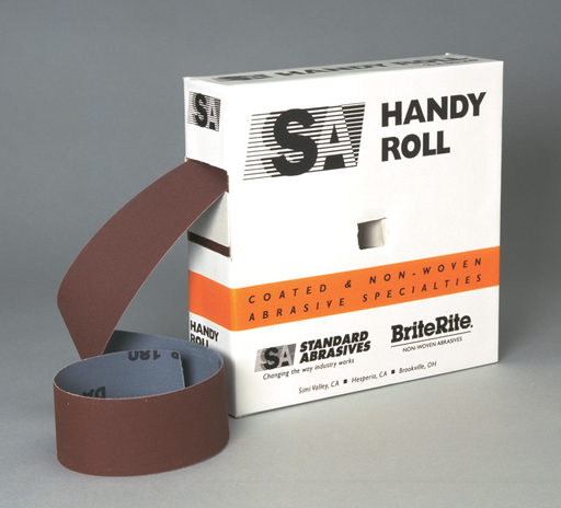 Standard Abrasives™ Aluminum Oxide Handy Roll, 713297, P120 J-weight, 2 in x 50 yd, 10 ea/Case