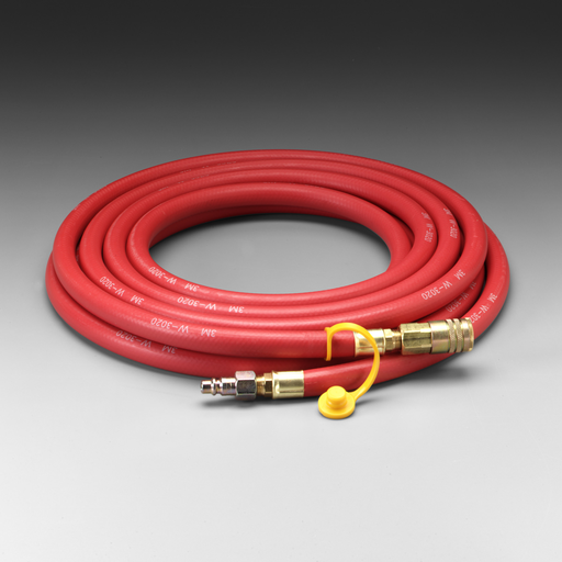 3M™ Supplied Air Hose W-3020-50/07034(AAD), 50 ft, 1/2 in ID, Industrial Interchange Fittings, Low Pressure, 1 EA/Case