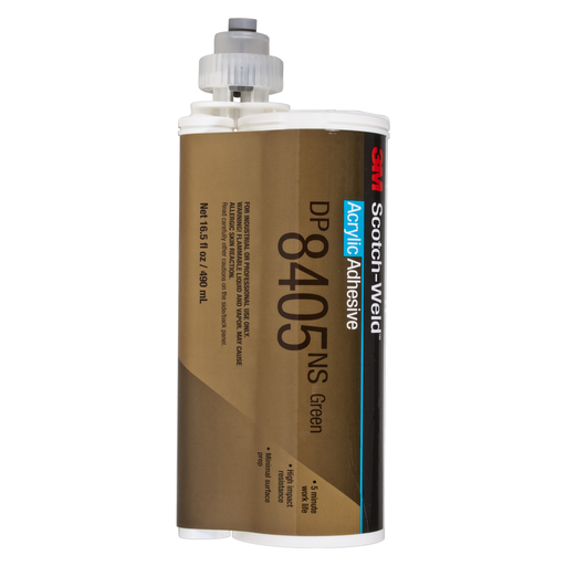 3M™ Scotch-Weld™ Acrylic Adhesive DP8405NS, Green, 490 mL Duo-Pak, 6/Case