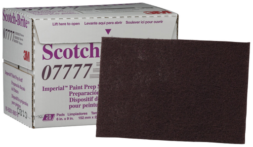 Scotch-Brite™ Paint Prep Scuff Hand Pad 07777 Maroon, 20 pads/Carton, 60 ea/Case