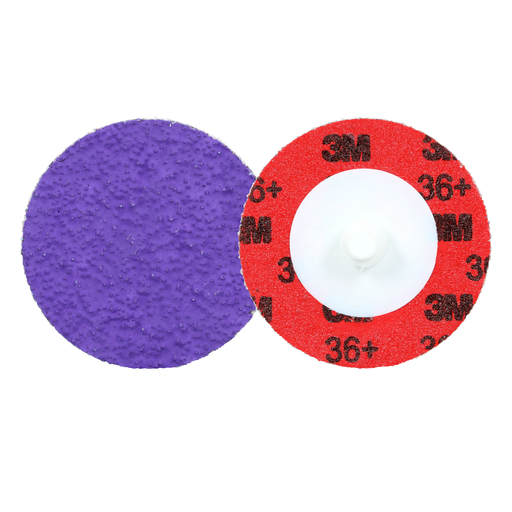 3M™ Cubitron™ 3 Roloc™ Durable Edge Disc 1184F, 36+ YF-weight, TR, Purple, 2 in, Die R200P, 50/Carton, 200 ea/Case