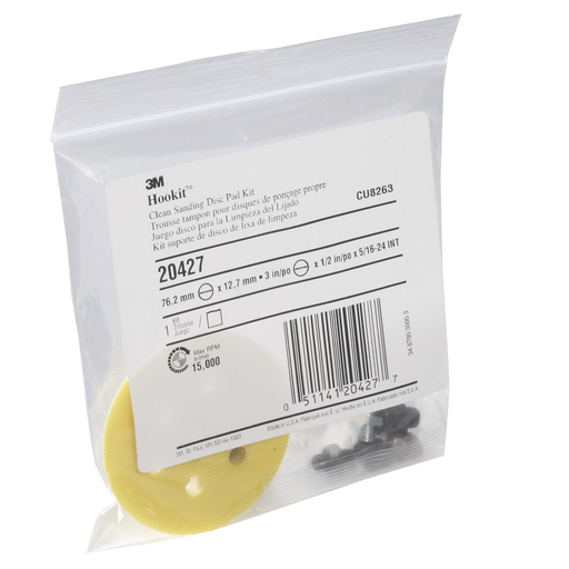 3M™ Clean Sanding Disc Pad Kit 20427, 3 in, 5 Kits/Case