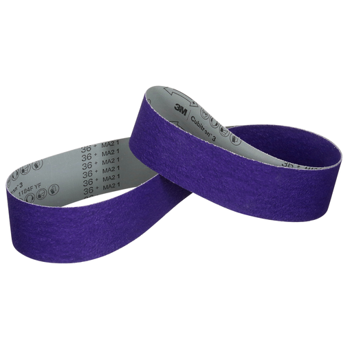 3Mâ„¢ Cubitronâ„¢ 3 Cloth Belt 1184F, 36+ YF-weight, 4 in x 90 in, Film-lok, Single-flex, 50 ea/Case