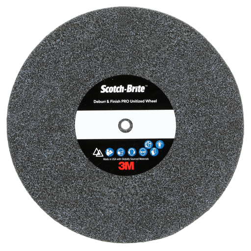 Scotch-Brite™ Deburr & Finish Pro Unitized Wheel, DP-UW, 6C Medium+, 6 in x 1 in x 1 in, 2 ea/Case