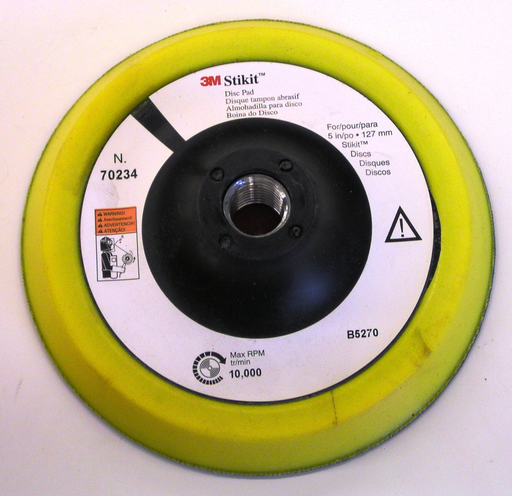 3M™ Stikit™ Disc Pad 70234, 5 in x 1/2 in x 5/8 in-11 Internal, 5 ea/Case
