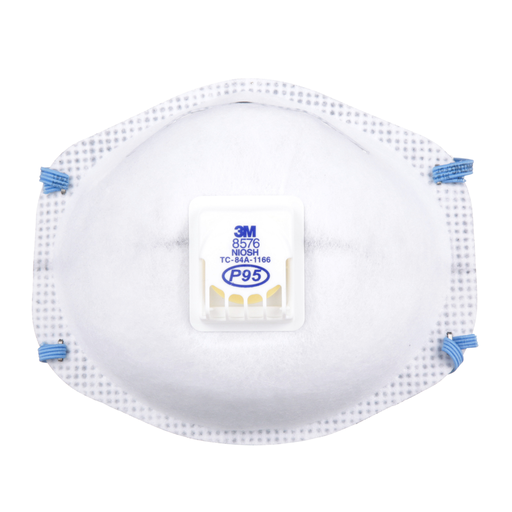 3M™ Particulate Respirator 8576, P95, with Nuisance Level Acid Gas Relief, 80 ea/Case