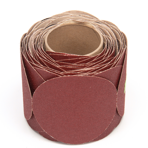 3M™ Stikit™ Paper Disc Roll 763U, 80 F-weight, 5 in x NH, Die 500X, 100 Discs/Roll, 4 Rolls/Case