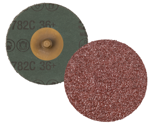 3M™ Roloc™ Fibre Disc 782C, 36+, TR, 2 in, Die R200P, 50/Carton, 200 ea/Case