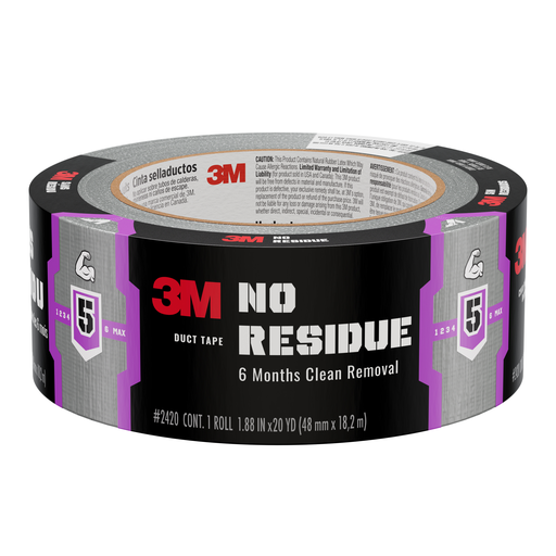 3M, 7100334374, Electricians Duct Tape, 1.88 in, 20 yd, Natural Rubber/Synthetic Rubber, Gray
