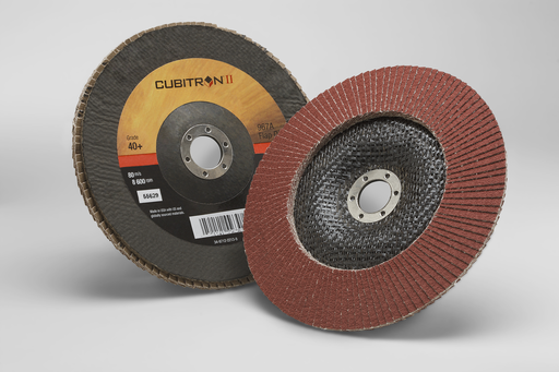 3Mâ„¢ Cubitronâ„¢ II Flap Disc 967A, 40+, T29, 7 in x 7/8 in, 5 ea/Case