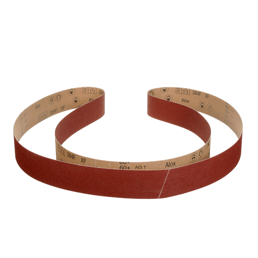 3Mâ„¢ Cloth Belt 384F, 80+ XF-weight, 1 in x 42 in, Film-lok, Single-flex, 200 ea/Case