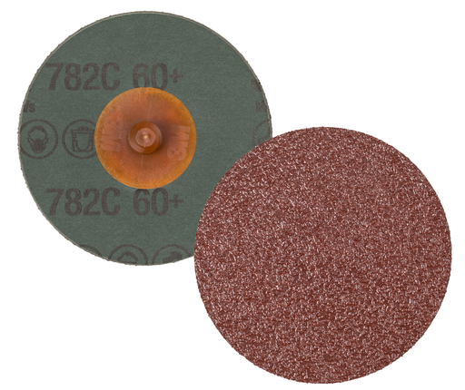 3M™ Roloc™ Fibre Disc 782C, 60+, TR, 2 in, Die R200P, 50/Carton, 200 ea/Case