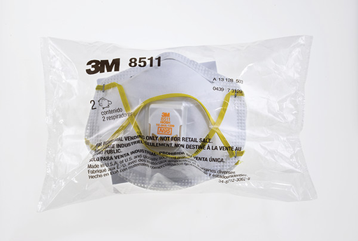 3M™ Particulate Respirator 8511, N95 packed for vending, 2 EA/Pack, 32 Packs/Case