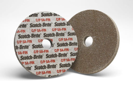 Scotch-Brite™ Cut and Polish Unitized Wheel, CP-UW, 5A Fine, 3 in x 1/2 in x 1/4 in, 20 ea/Case