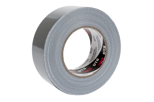 3M™ All Purpose Duct Tape DT8, Silver, 48 mm x 54.8 m, 8 mil, 24 Roll/Case, Individually Wrapped Conveniently Packaged