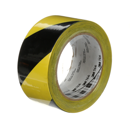 3M™ Safety Stripe Warning Tape 766, Black/Yellow, 2 in x 36 yd, 5 mil, 24 Roll/Case, Individually Wrapped Conveniently Packaged