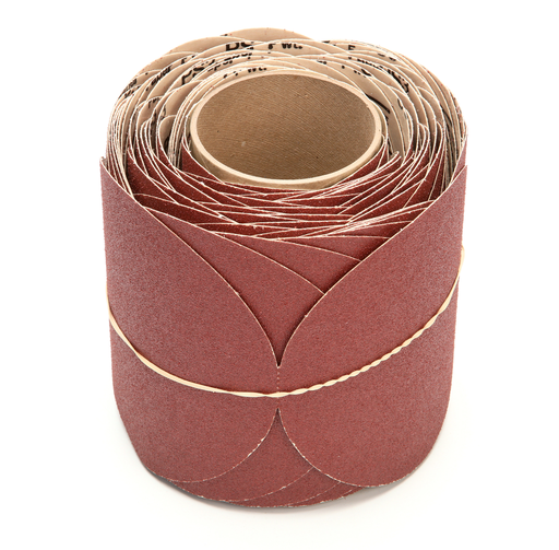 3M™ Stikit™ Paper Disc Roll 763U, 5 in x NH P120 F-weight, 100 Discs/Roll, 4 Rolls/Case