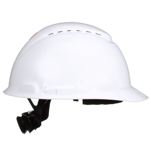 3Mâ„¢ SecureFitâ„¢ Hard Hat H-701SFV-UV, White, Vented, 4-Point Pressure Diffusion Ratchet Suspension, with UVicator, 20 ea/Case