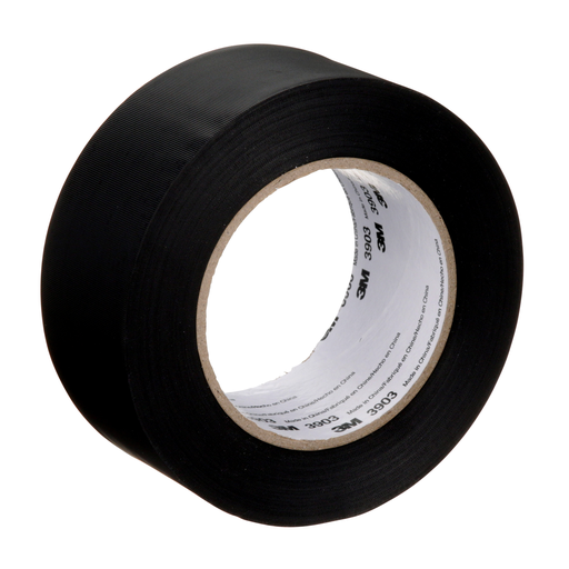 3Mâ„¢ Vinyl Duct Tape 3903, Black, 2 in x 50 yd, 6.5 mil, 24/Case, Individually Wrapped Conveniently Packaged