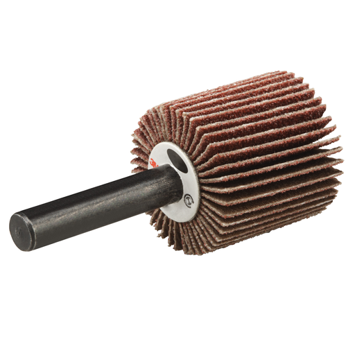 3M 7100178247 Flap Wheel 244D Type 83 Aluminum Oxide 60 Grit 1x1 in Brown