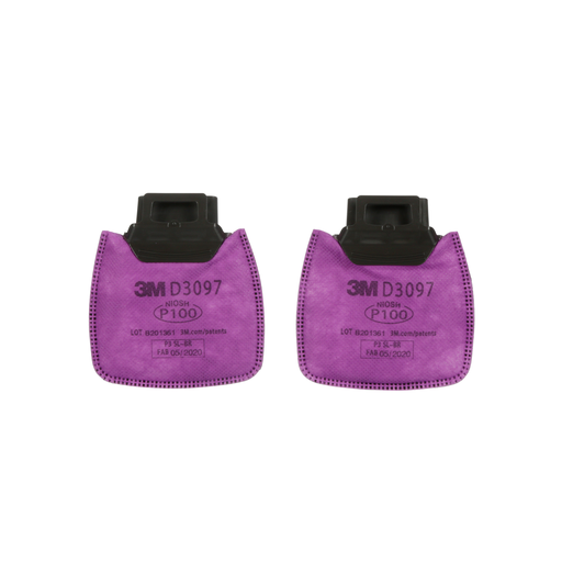 3M™ Secure Click™ Particulate Filter P100 with Nuisance Level Organic Vapor Relief D3097, 100 ea/Case