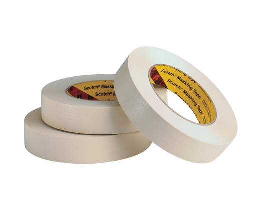 3M™ Paint Masking Tape 231/231A, Tan, 1 in x 60 yd, 7.6 mil, 36 Rolls/Case