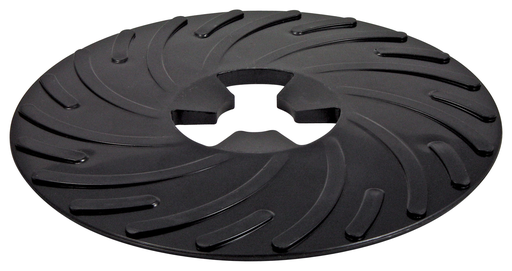3M™ Disc Pad Face Plate Ribbed 81729, 9 in Hard Black, 10 ea/Case