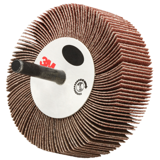 3M™ Flap Wheel 244D, 60 X-weight, Type 83, 3 in x 1 in x 1/4 in, 10 ea/Case