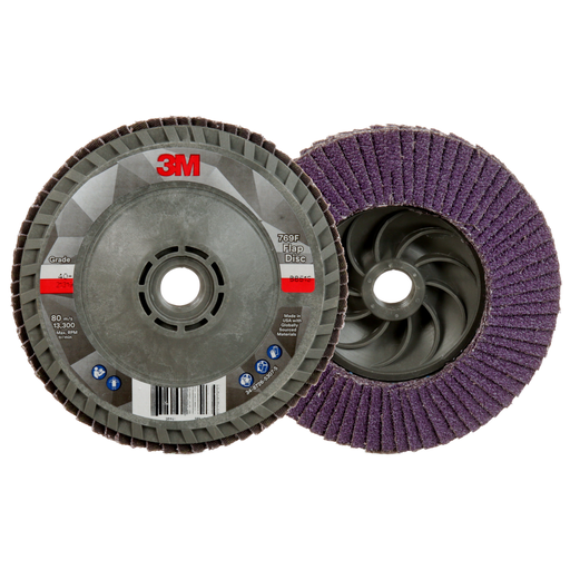 3M™ Flap Disc 769F, 40+, T29 Quick Change, 4-1/2 in x 5/8 in-11, 10 ea/Case