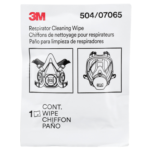 3M™ Respirator Cleaning Wipe 504/07065(AAD), 100 Each/Pack, 500 Each/Case