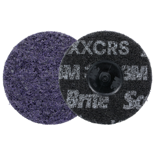 Scotch-Brite™ Roloc™ Precision Heavy Duty Surface Conditioning Disc, HD-DR, X-Extra Coarse 60+, TR, 3 in, 25/Carton, 100 ea/Case