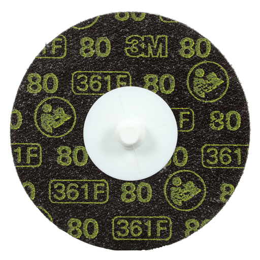 3M™ Roloc™ Disc 361F, 80 YF-weight, TR, 3 in, Die R300V, 50/Carton, 200 ea/Case