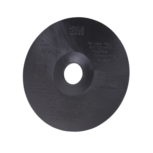 3M™ Fibre Disc Backup Pad 05637, 5 in x 7/8 in, 10 Discs/Case