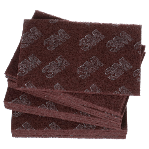 Scotch-Brite™ Production Hand Pad 8447, HP-HP, A/O Very Fine, Maroon, 6 in x 9 in, 20/Carton, 60 ea/Case