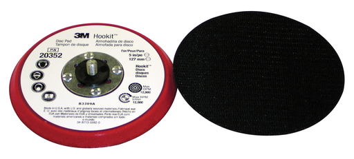 3M™ Hookit™ Low Profile Disc Pad 20352, 5 in x 3/8 in x 5/16-24 External, 10 ea/Case