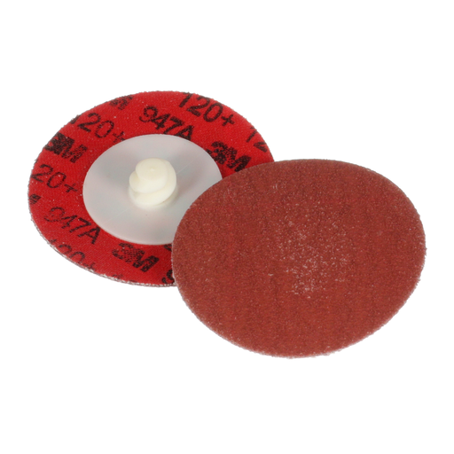 3M™ Cubitron™ II Roloc™ Durable Edge Disc 947A, 120+, X-weight, TR, Maroon, 2 in, Die R200P, 50/Carton, 200 ea/Case