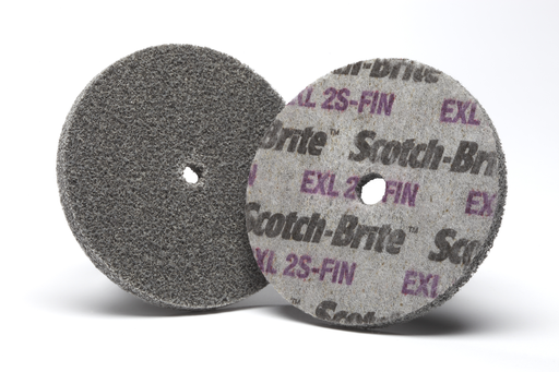 Scotch-Brite™ EXL Unitized Wheel, XL-UW, 2S Fine, 4 in x 1/4 in x 1/4 in, 20 ea/Case