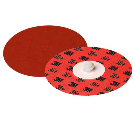 3M™ Cubitron™ II Roloc™ Durable Edge Disc 984F, 36+, YF-weight, TR, Maroon, 2 in, Die R200P, 50/Carton, 200 ea/Case