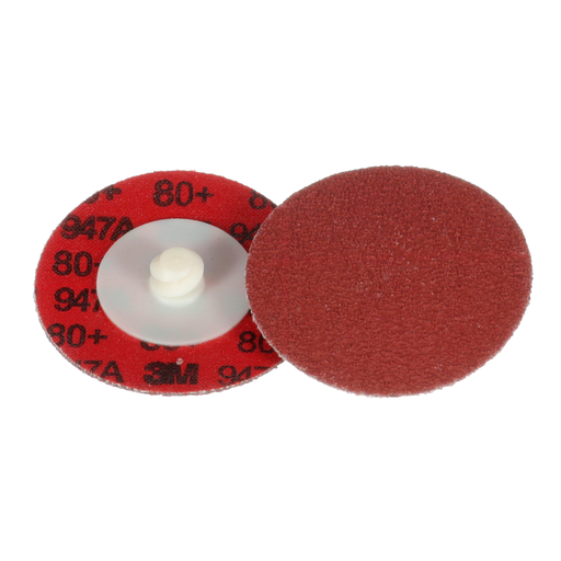 3M™ Cubitron™ II Roloc™ Durable Edge Disc 947A, 80+, X-weight, TR, Maroon, 2 in, Die R200P, 50/Carton, 200 ea/Case
