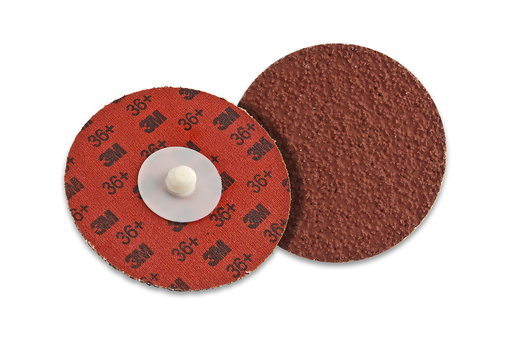 3M™ Cubitron™ II Roloc™ Durable Edge Disc 984F, 36+, YF-weight, TR, Maroon, 3 in, Die R300V, 50/Carton, 200 ea/Case